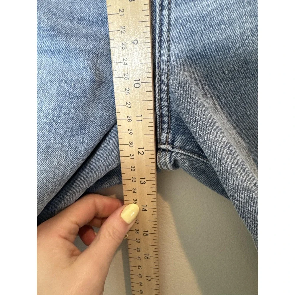 DAZE Tough Love Jeans Womens 29‎ Light Wash High Rise Straight Distressed Denim
